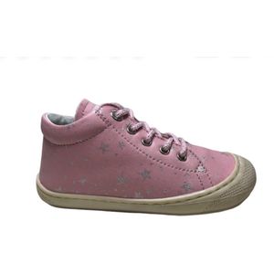 Naturino veters zilveren sterren lederen schoenen Cocoon Roze mt 24