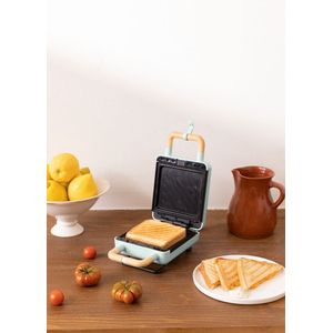 CREATE STONE 2 in 1 COMPACT - Sandwichgrill en wafelijzer met verwisselbare platen - Pastel Blauw