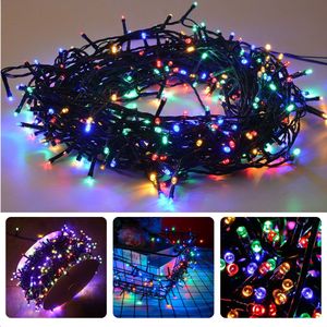 Cheqo® Kerstverlichting - Kerstboomverlichting - Kerstlampjes - Sfeerverlichting - LED Verlichting - Voor Binnen en Buiten - Tuinverlichting - Feestverlichting - Lichtsnoer - Multicolor - 320 LED's - 24M - Timer - 8 Lichtfuncties