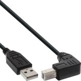 Goobay USB naar USB-B haaks kabel - USB2.0 - tot 1A / zwart - 1 meter