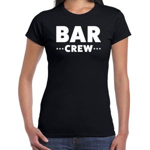 Bellatio Decorations Bar Crew t-shirt voor dames - personeel/staff shirt - zwart XS