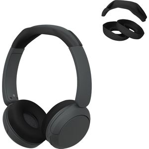 kwmobile siliconen cover voor koptelefoon - geschikt voor Sony WH-CH520 - Voor band en oorpads - 3x in zwart