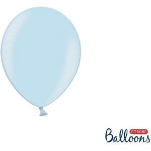 mini Ballonnen 12cm, Metallic Baby blauw zakje 100 stuks