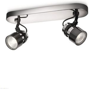 Philips - MyLiving Finish - Spotlamp - 2 spots - GU10 - LED - Chroom