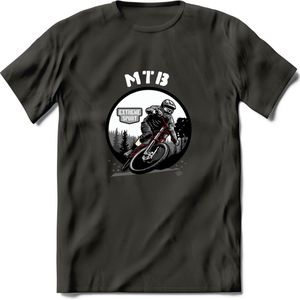 MTB T-Shirt | Mountainbike Fiets Kleding | Dames / Heren / Unisex MTB shirt | Grappig Verjaardag Cadeau | Maat XL