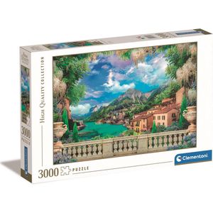 Clementoni - Puzzel 3000 Stukjes High Quality Collection Lush Terrace On Lake, Puzzel Voor Volwassenen en Kinderen, 14-99 jaar, 33553