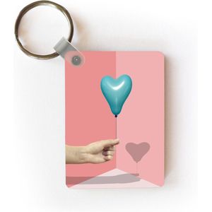 Sleutelhanger - Ballon - Hart - Hand - Abstract - Uitdeelcadeautjes - Plastic