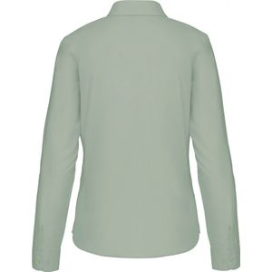 Blouse Dames XS Kariban Lange mouw Sage 65% Polyester, 35% Katoen