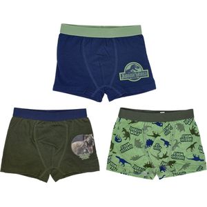 3 Pack Jurassic World Jongens boxershorts - Marineblauw-Groen-Lichtgroen - Maat 98/104