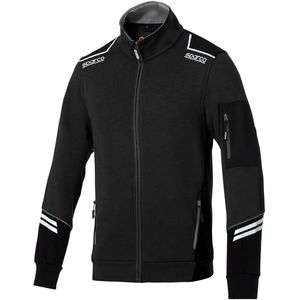 Sparco Tech Sweatshirt met rits - Zwart-Oranje / M