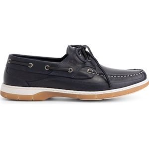 Travelin' Seaton Heren - Leren Moccasins met veter - Bootschoenen - Instappers - Blauw Leer - Maat 42