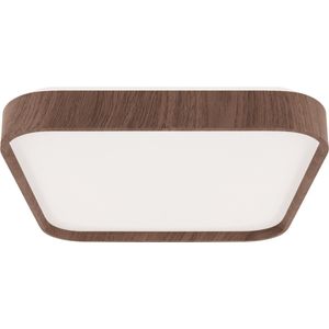 Mono - LED Plafondlamp - Keuken / Badkamer / Woonkamer - 48x48cm - 48W - Dagwit licht 4000K - Oak kleur / Houtlook - Opbouw - Vierkant - IP44