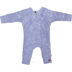 Onesie velours lila met roesje