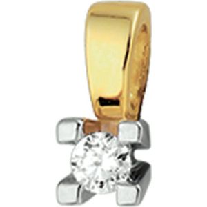 The Jewelry Collection Hanger Diamant 0.10ct H Si - Bicolor Goud