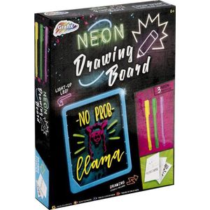 Neon tekenbord | Inclusief 3 neon markers & 3 sjablonen