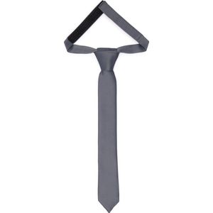 Ladeheid Smal Stropdas - Stropdassen voor kinderen - Lengte: 31 cm, Breedte: 4 cm - Grafiet - LA-EA-TKM