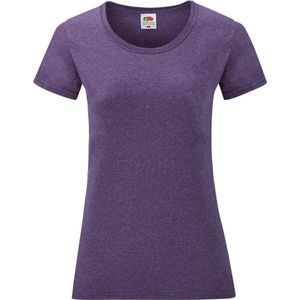 Fruit Of The Loom Dames / Vrouwen Damens-Fit Valueweight T-shirt met korte mouwen (Heather Paars)