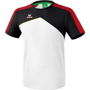 Erima Premium One 2.0 T-Shirt Wit-Zwart-Rood-Geel Maat 2XL