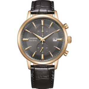 Citizen CA7067-11H Horloge - Leer - Zwart - Ø 41 mm