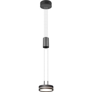 LED Hanglamp - Hangverlichting - Torna Franco - 7.2W - 1-lichts - Warm Wit 3000K - Dimbaar - Rond - Mat Antraciet - Aluminium