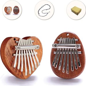 Colorful Sun® 2 x Kalimba set - 8 tonen - Duimpiano - 2 stuks - Muziekinstrument - Mahoniehout - Vakantie cadeau - Voor kinderen en volwassenen