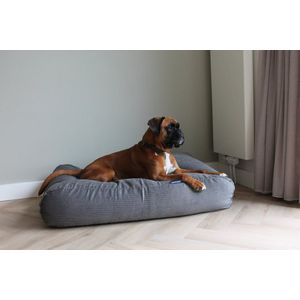 Dog's Companion - Hondenkussen / Hondenbed muisgrijs double ribcord - L - 115x85cm