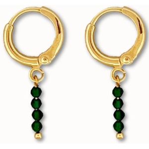 ByNouck Jewelry - Oorbellen Set Groene Kralen - Sieraden - Dames Oorbellen - Groen - Verguld - Oorbellen