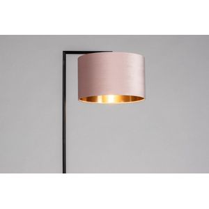 Lumidora Vloerlamp 31084 - BRED - E27 - Zwart - Roze - Roodkoper - Metaal