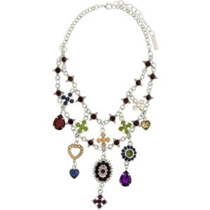 Behave Ketting met multi-color stenen hangers