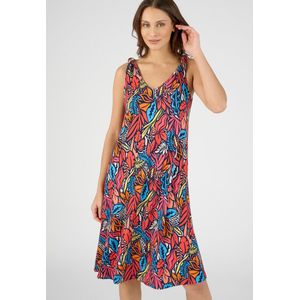 Damart - Jurk tropische breisel stretch - Dames - Blauw - 42