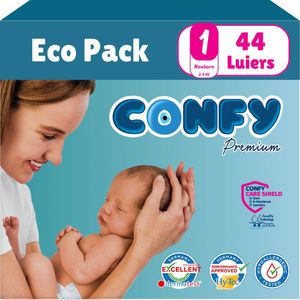 Confy Premium - Luiers Maat 1 (2kg-5kg) - 44 Luiers