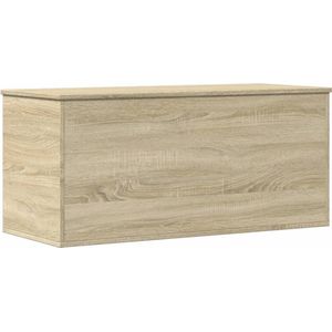 vidaXL - Opbergbox - 100x42x46 - cm - bewerkt - hout - sonoma - eikenkleurig