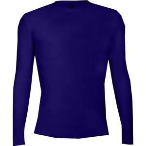 BADGER SPORT - Shirt Met  Lange Mouwen - Pro Compression - Diverse Sporten - Volwassenen - Polyester/Elastaan - Heren - Ronde Hals - Ondershirt - Zweet Afvoerend - Paars - X-Large
