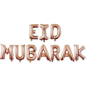 Ballonnen - Eid mubarak - Decoratie - Letters - Rose gold