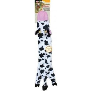 Skinneeez Plush Cow - vrij van pluche vulling - met pieper - Large 63 cm