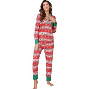 Pyjama dames lange tweedelige nachtkleding lange mouwen pyjama set vrouwen huispak loungewear