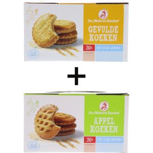 De Molen MIX Gevulde Koek 30x50gr + Appelkoeken 30x50gr | Apart Verpakt | MIX VOORDEEL PAK