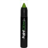 PaintGlow Face paint stick - neon groen - UV/blacklight - 3,5 gram - schmink/make-up stift/potlood