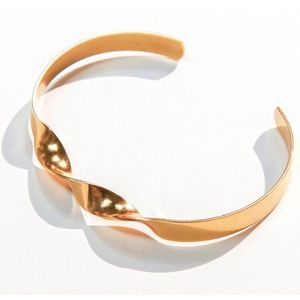 Laura Ferini Dames Armband Sera Goud - Goudkleurige Bangle - 18K Geelgoud Verguld - Sieraad - Accessoires - Sieraden - Dames Armbandje - Goud