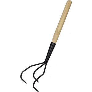 Centi Handhark Drietand met stevig houten handvat 57 cm
