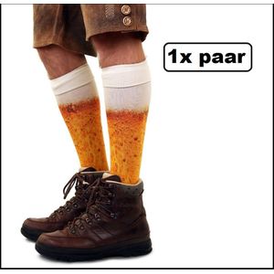 Paar bier sokken lang mt.43-46 - bier feest oktoberfest apres ski feest sokken kousen carnaval festival