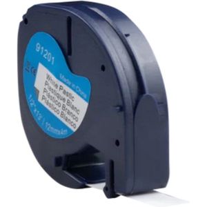 Label Tape Geschikt voor Dymo 91207 | 12 mm x 4 m | Zwart op Goud - 1 stuk - Geschikt voor: LT-100H LT-100H Plus LT-100T LT-100T Plus XM XR 2000 QX50