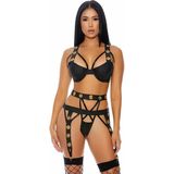 Forplay Caged Babe - Lingerie Set black Extra Larg