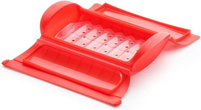 Lékué Magnetron Stoomkoker met plateau 1-2 p. - Red
