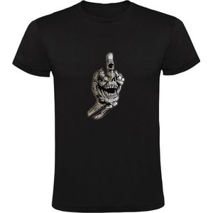 Skelet Schedel Handgebaar Heren T-shirt - botten - vinger - horror - halloween - cadeau