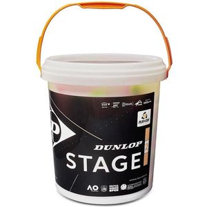 Dunlop Mini-tennisbal Stage 2 Rubber/vilt Oranje/geel 60 Stuks