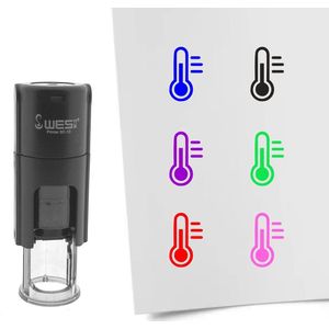 CombiCraft Stempel temperatuurmeter 10mm rond paarse inkt - per 1 stuk