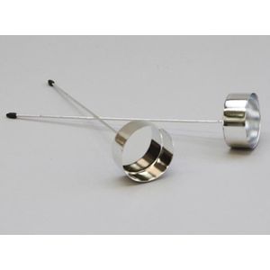Sfeerlichten - Waxinehouders Op Steker 10 Stuks 20cm/42mm Zilver