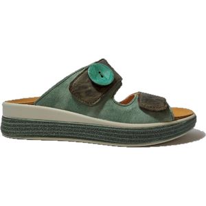 Think! Slipper Meggie 3-000355-7010 Salbei Lichtblauw Combi Verwisselbaar Voetbed - 6½ / 40