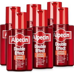 Alpecin Double Effect 6x 200ml | Anti roos en natuurlijke haargroei shampoo | Voorkomt en Vermindert Haaruitval